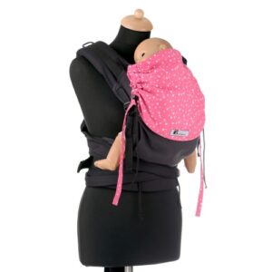 Huckepack Half Buckle schwarz/pinke Sterne Babysize