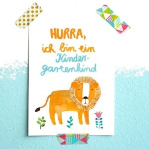 Frau Ottilie Postkarte Hurra, ich bin ein Kindergartenkind