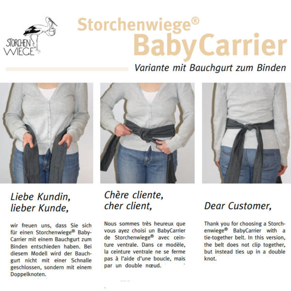 Storchenwiege BabyCarrier SLIM (Bauchgurt zum Binden) – Bild 2