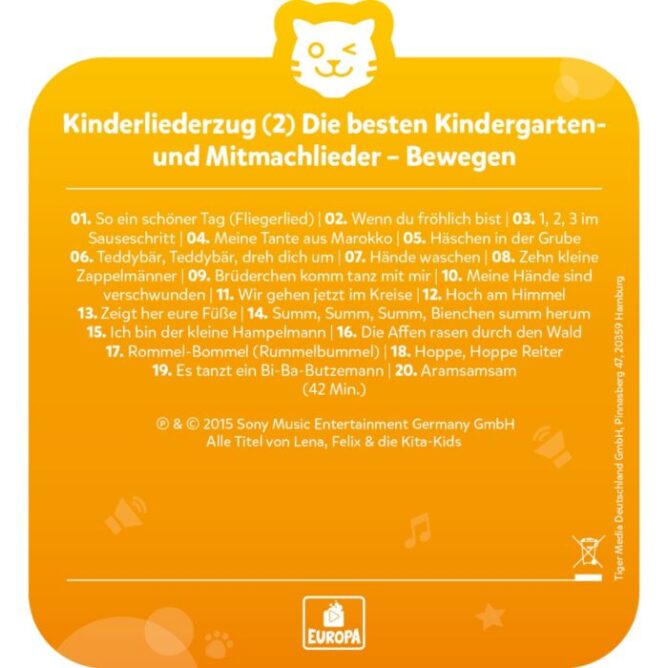 tigercard – Kinderliederzug – Folge 1: Die besten Kindergarten- und Mitmachlieder – Bewegen – Bild 3