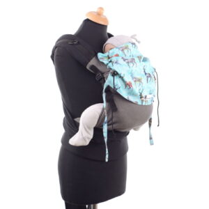 Babyroo Huckepack Half Buckle Hirsche grau Mediumsize