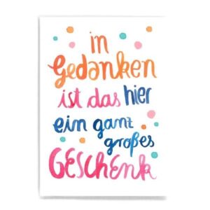 Frau Ottilie Postkarte grosses Geschenk