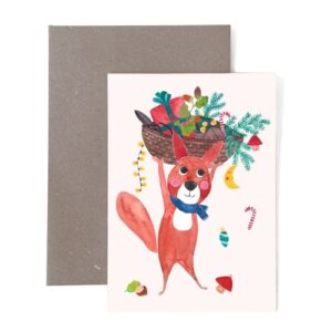 Frau Ottilie - Grusskarte Weihnachtshörnchen