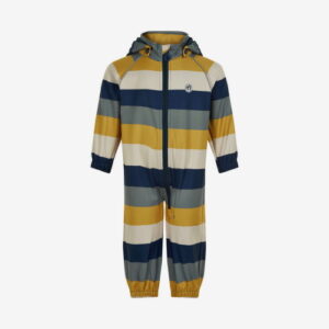 Minymo Softshell Overall gestreift olive navy