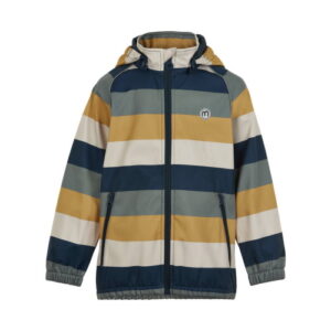 Minymo Softshelljacke gestreift olive beige navy