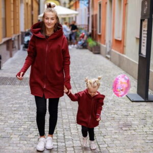 Greyse Coat Hoodie weinrot