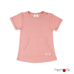 Manymonths Kangaroo T-Shirt with big pocket Mauve Glow