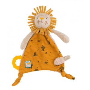 Moulin Roty Kuscheltuch Löwe mit Nuggihalter