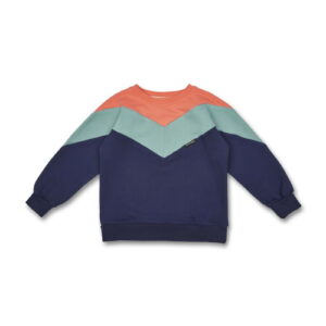 Manitober Kinder Cut & Sew Sweatshirt coral mint navy