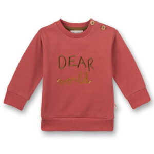 Sanetta Pure Sweatshirt rot "dear world"