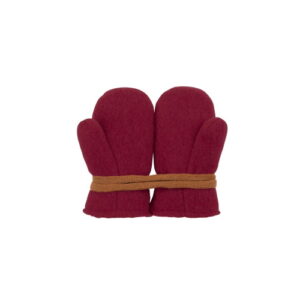 Pure Pure Wollfleece Fäustlinge burgundy