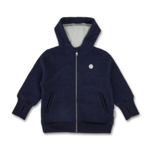 Manitober Kinder Wollwalk Zip-Jacke navy