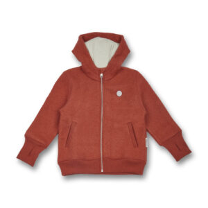 Manitober Kinder Wollwalk Zip-Jacke rostrot
