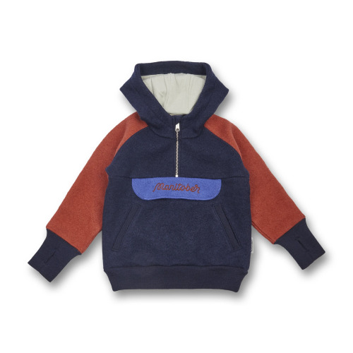 Manitober Kinder Wollwalk Schlupfjacke Hoodie