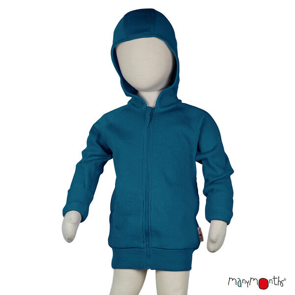 ManyMonths Hooded Zip Cardigan Mykonos Waters