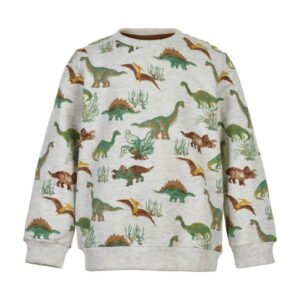 Minymo Sweatshirt Dinosaurier Grey Melange