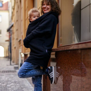 Greyse Coat Hoodie schwarz
