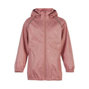Minymo Softshelljacke rosa mit Glitzer Drops