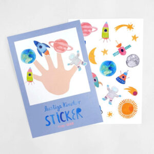 Frau Ottilie Stickerbogen Weltraum