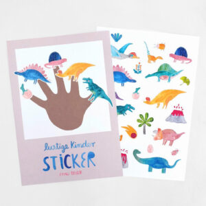 Frau Ottilie Stickerbogen Dinosaurier