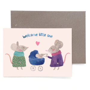 Frau Ottilie - Grusskarte Welcome Little One