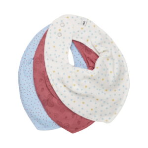 Pippi Bandana Bib Erdbeeren Blumen Punkte