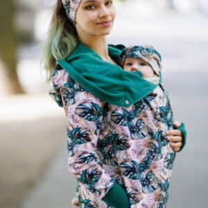 Greyse Umstands- & Tragepulli Green Monstera