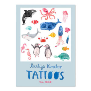 Frau Ottilie Kinder-Tattoos Wildes Meer