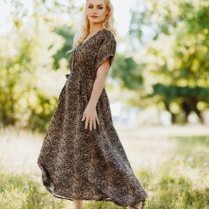 Greyse Kimono Dress Safari