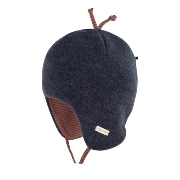 Pure Pure Wollfleece Bindemütze marine