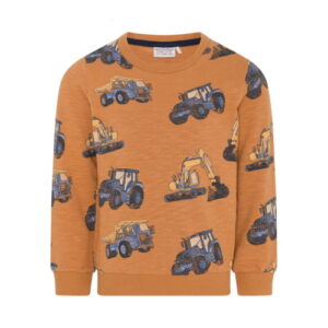 Minymo Sweatshirt Fahrzeuge Brown Sugar