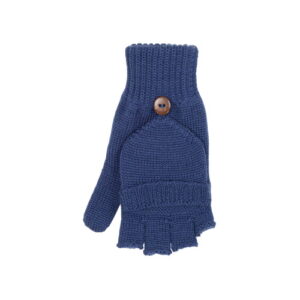 Pure Pure Merinowoll Umklapphandschuhe Stormy Blue