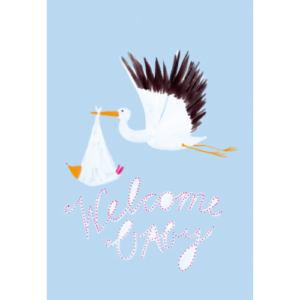 Schönegrüsse Postkarte Happy - Welcome Baby