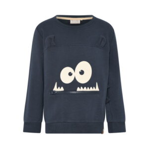 Minymo Sweatshirt Monster blau
