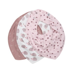 Pippi Bandana Bib Blumen und Igel