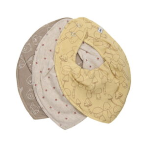 Pippi Bandana Bib Waldtiere Blätter Pilze