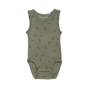 Fixoni Woll-Seide Body No-Sleeve Deep Lichen Green