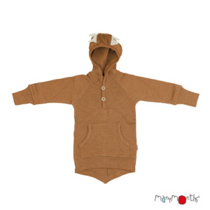 Manymonths Dino Hoodie with Big Pocket Unique Potter's Clay