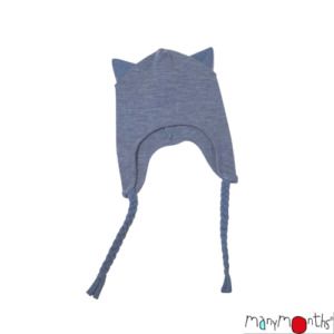 Manymonths Kitty Earflap Beanie Blue Mist