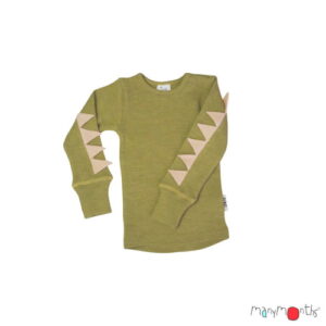 Manymonths Dino Langarmshirt Pea Puree