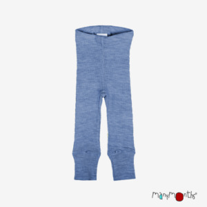 Manymonths Woll-Leggings Blue Mist