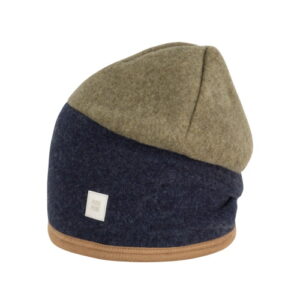 Pure Pure Wollfleece Beanie zweifarbig blau grün