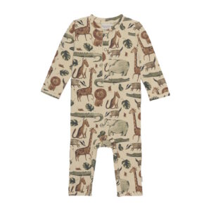 Minymo Baumwoll-Bambus Sweat Strampler Boulder