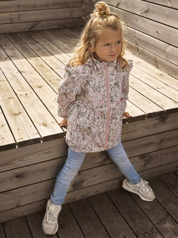Minymo Regenjacke Blumen rosa – Bild 6