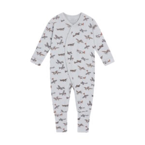 Hust&Claire Bambusviskose Einteiler Flugzeuge Iced Aqua