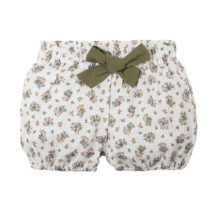 Pure Pure kurze Hose aus Musselin Blümchen auf weiss