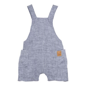 Pure Pure Leinen Latzhose marine weiss gestreift