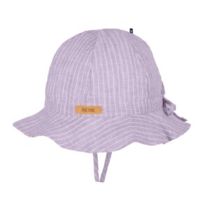 Pure Pure Sommerhut aus Leinen lavender gestreift