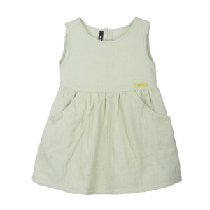 Pure Pure Kleid mit Taschen aus Musselin liquid