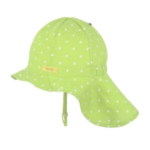 Pure Pure Sommermütze Leinen citronella gepunktet
